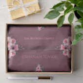 L'Shanah Tovah Star van David Pink Flower Tissuepapier (Geschenk)