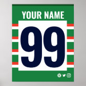Lstr Tigers Personalized Rugby Shirt Poster (Voorkant)