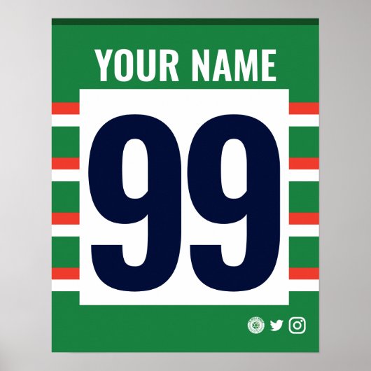 Lstr Tigers Personalized Rugby Shirt Poster (Voorkant)