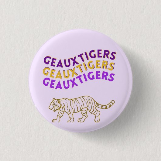 LSU Gameday Knop Ronde Button 3,2 Cm (Voorkant)