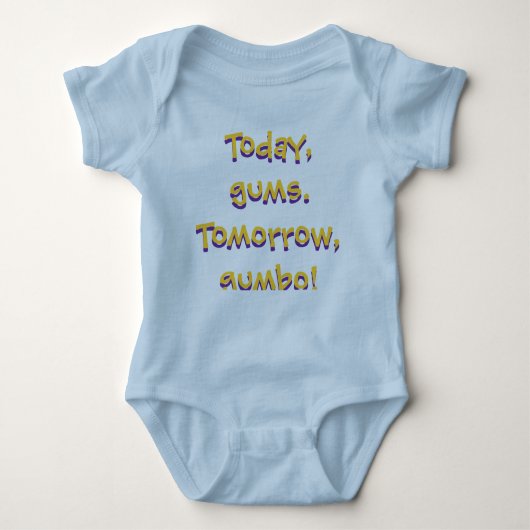 LSU Gumbo Baby-ontwerp (blauw) Romper (Voorkant)
