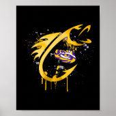 Lsu Tigers Fishing Fish Hook  Poster (Voorkant)
