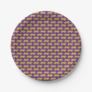 LSU Tigers Papieren Borden - Paarse & Gouden Parti Bordje