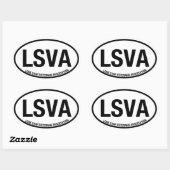 LSVA Auto Ovale Decal (4 Decals) Ovale Sticker (Vel)