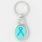 Lt blauw/Blauwgroen standaardlint door Kenneth Yon Sleutelhanger (Voorkant)