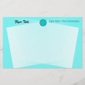 Lt blauw/Blauwgroen ventilatorlint door Kenneth Yo Flyer (Achterkant)