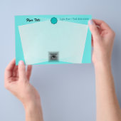 Lt blauw/Blauwgroen ventilatorlint door Kenneth Yo Flyer (Hand)