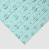 Lt Blauw en Goud Nautical Serie Ontwerp 6 Tissuepapier (Detail)