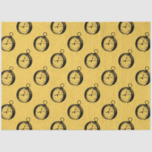 Lt Blauw en Gouden nautische Reeksontwerp 5 Tissuepapier (Voorkant)