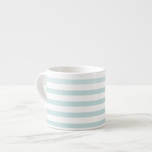 Lt. Blauw en witte horizontale streep Espresso Kop (Links)