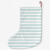 Lt. Blauw en witte horizontale streep Kleine Kerstsok (Achterkant)