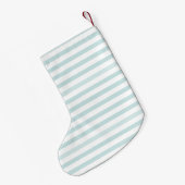 Lt. Blauw en witte horizontale streep Kleine Kerstsok (Achterkant (Hangend))