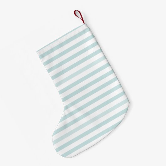 Lt. Blauw en witte horizontale streep Kleine Kerstsok (Achterkant (Hangend))