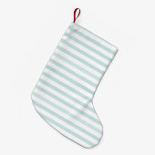 Lt. Blauw en witte horizontale streep Kleine Kerstsok (Voorkant (Hangend))