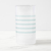 Lt. Blauw en witte horizontale streep Matglas Bierpul (Center)