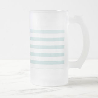 Lt. Blauw en witte horizontale streep Matglas Bierpul