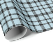 Lt Blauw Geruit Cadeaupapier (Rol Hoek)