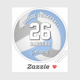 LT blauw grijs volleybal club kleuren atleet naam Sticker