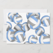 Lt Blauw Grijs Volleybal Jongens Meisjes Verjaarda Kaart (Achterkant)