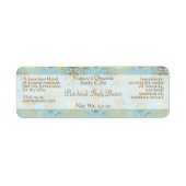 Lt blauwe en gouddampzeep en cosmetische etiketten (Voorkant)
