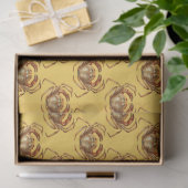 Lt Blauwe en Gouden Nautilsche Serie Ontwerp 2 Tissuepapier (Geschenk)