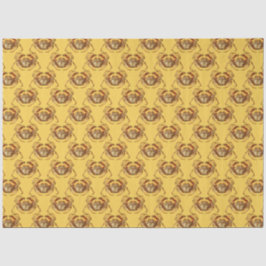 Lt Blauwe en Gouden Nautilsche Serie Ontwerp 2 Tissuepapier
