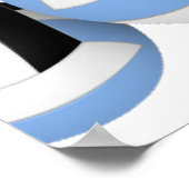 lt blue black volleyballs birthday party welcome poster (Hoek)