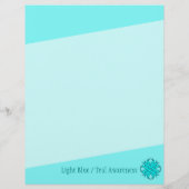 Lt Blue/Blauwgroen Clover Ribbon door Kenneth Yonc Flyer (Achterkant)