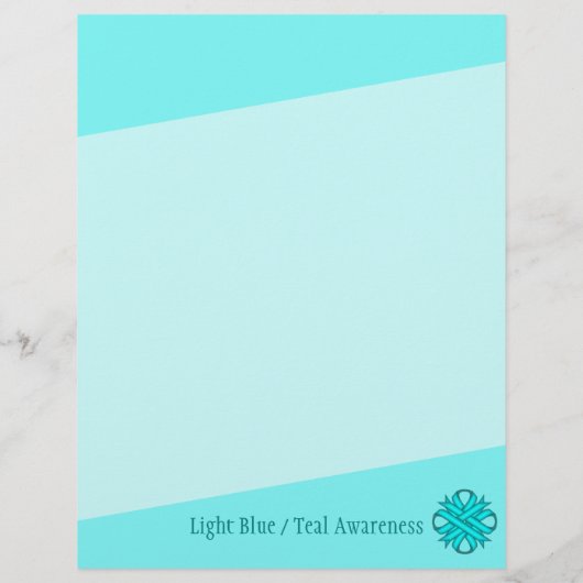 Lt Blue/Blauwgroen Clover Ribbon door Kenneth Yonc Flyer (Achterkant)