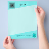 Lt Blue/Blauwgroen Clover Ribbon door Kenneth Yonc Flyer (Hand)