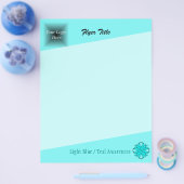 Lt Blue/Blauwgroen Clover Ribbon door Kenneth Yonc Flyer (Enkel)