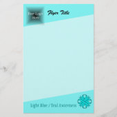 Lt Blue/Blauwgroen Clover Ribbon door Kenneth Yonc Flyer (Voorkant)