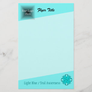 Lt Blue/Blauwgroen Clover Ribbon door Kenneth Yonc Flyer