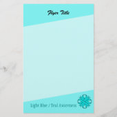 Lt Blue/Blauwgroen Clover Ribbon door Kenneth Yonc Flyer (Achterkant)