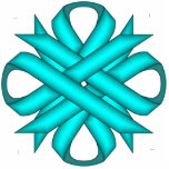 Lt Blue/Blauwgroen Clover Ribbon van Kenneth Yonci Fotobeeldje Sleutelhanger<br><div class="desc">Licht blauw/Blauwgroen Clover-lint,  Sleutelhanger. Afbeeldingen Copyright (C) Kenneth Kenji Yoncich. Alle rechten voorbehouden.</div>