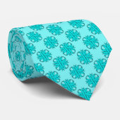 Lt Blue/Blauwgroen Clover Ribbon van Kenneth Yonci Stropdas (Opgerold)