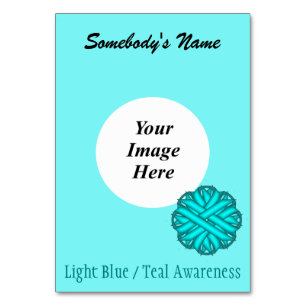 Lt Blue/Blauwgroen Flower Ribbon Tmpl van Kenneth Kaart