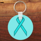 Lt Blue / Blauwgroen standaard lintje door Kenneth Sleutelhanger (Voorkant)