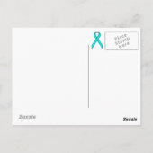 Lt Blue/Blauwgroen Standard Ribbon Sjabloon door K Briefkaart (Achterkant)