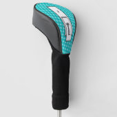 Lt Blue/Blauwgroen ventilatorlint door Kenneth Yon Golfheadcover (Schuin)