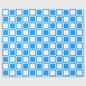 Lt Blue Bold Mod Squares Cadeaupapier (Vlak)