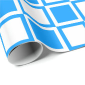 Lt Blue Bold Mod Squares Cadeaupapier (Rol Hoek)