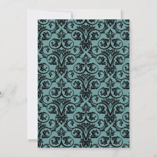 Lt.Blue Damask-Afstuderen uitwerken Kaart (Achterkant)