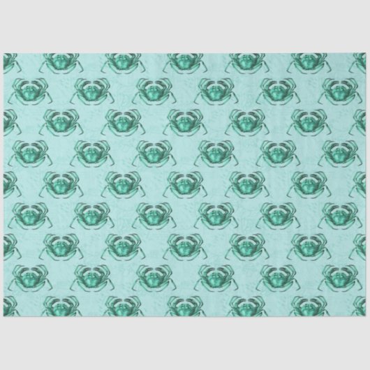 Lt Blue en Gold Nautical Series Design 15 Tissuepapier (Voorkant)