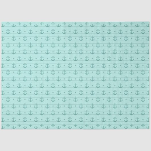 Lt Blue en Gold Nautical Series Design 6 Tissuepapier (Voorkant)