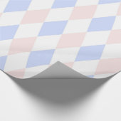 Lt Blue, Lt Pink, Wht Harlequin Diamond Pattern Cadeaupapier (Hoek)
