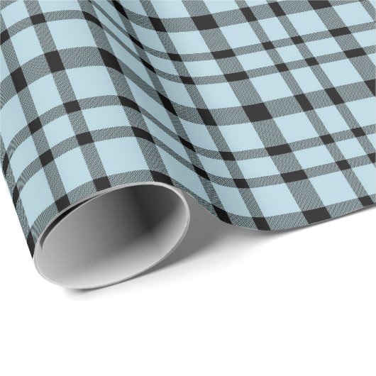 LT Blue Plaid Cadeaupapier (Rol Hoek)
