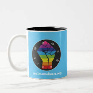 Lt Blue Resist Rainbow-Mok Tweekleurige Koffiemok