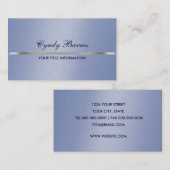 Lt Blue Shimmer met Silver Visitekaartje (Voorkant / Achterkant)