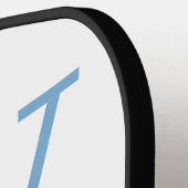 Lt Blue & White College Monogram Pickleball Paddle (Links Detail)